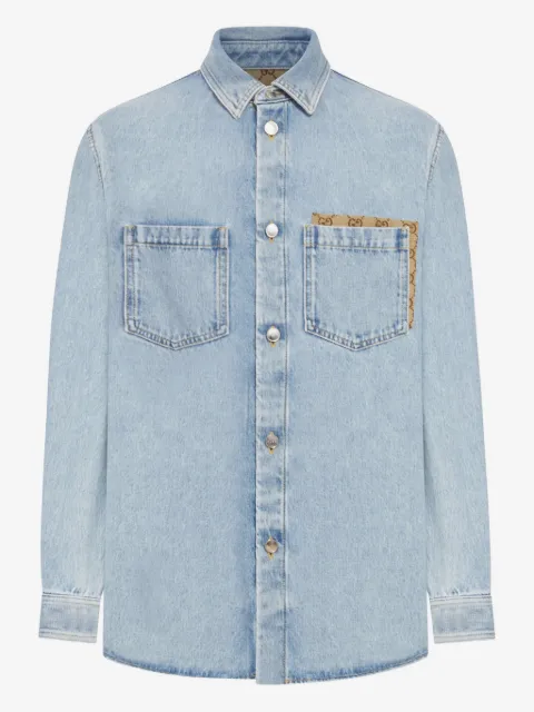 Gucci patch-pocket cotton shirt