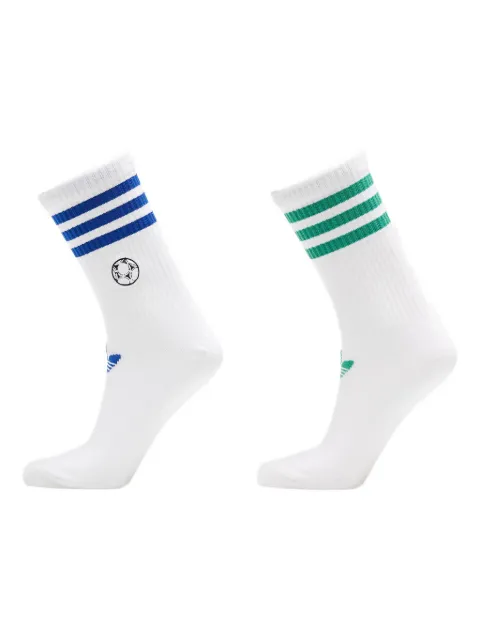 adidas football stripe-detail socks (pack of two)
