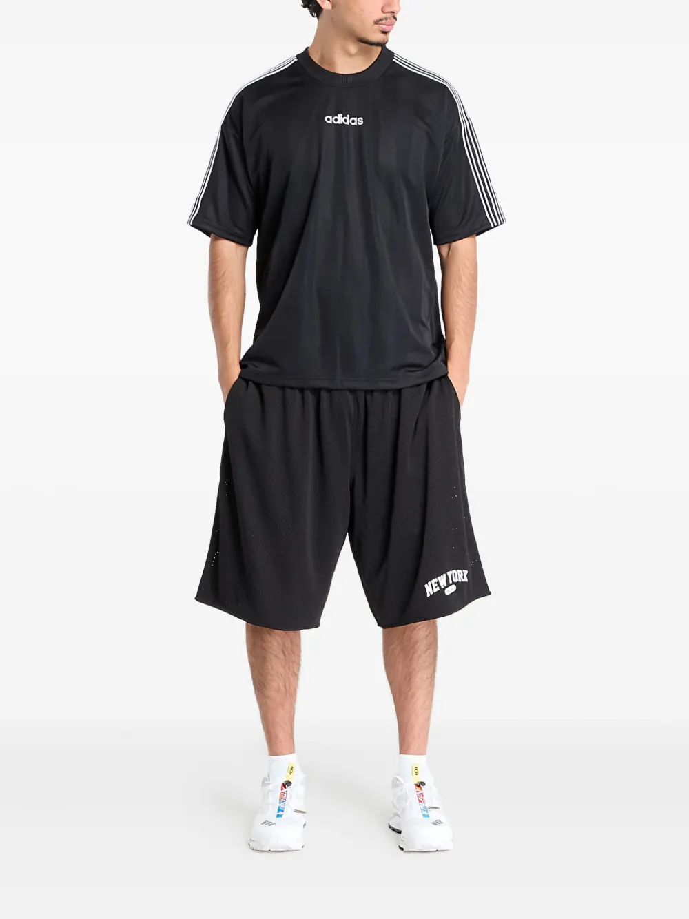 Adidas Gestreepte jersey - Zwart
