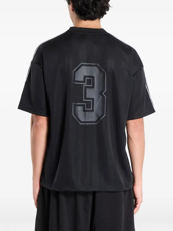 Adidas Striped Jersey | Black | FARFETCH ZA