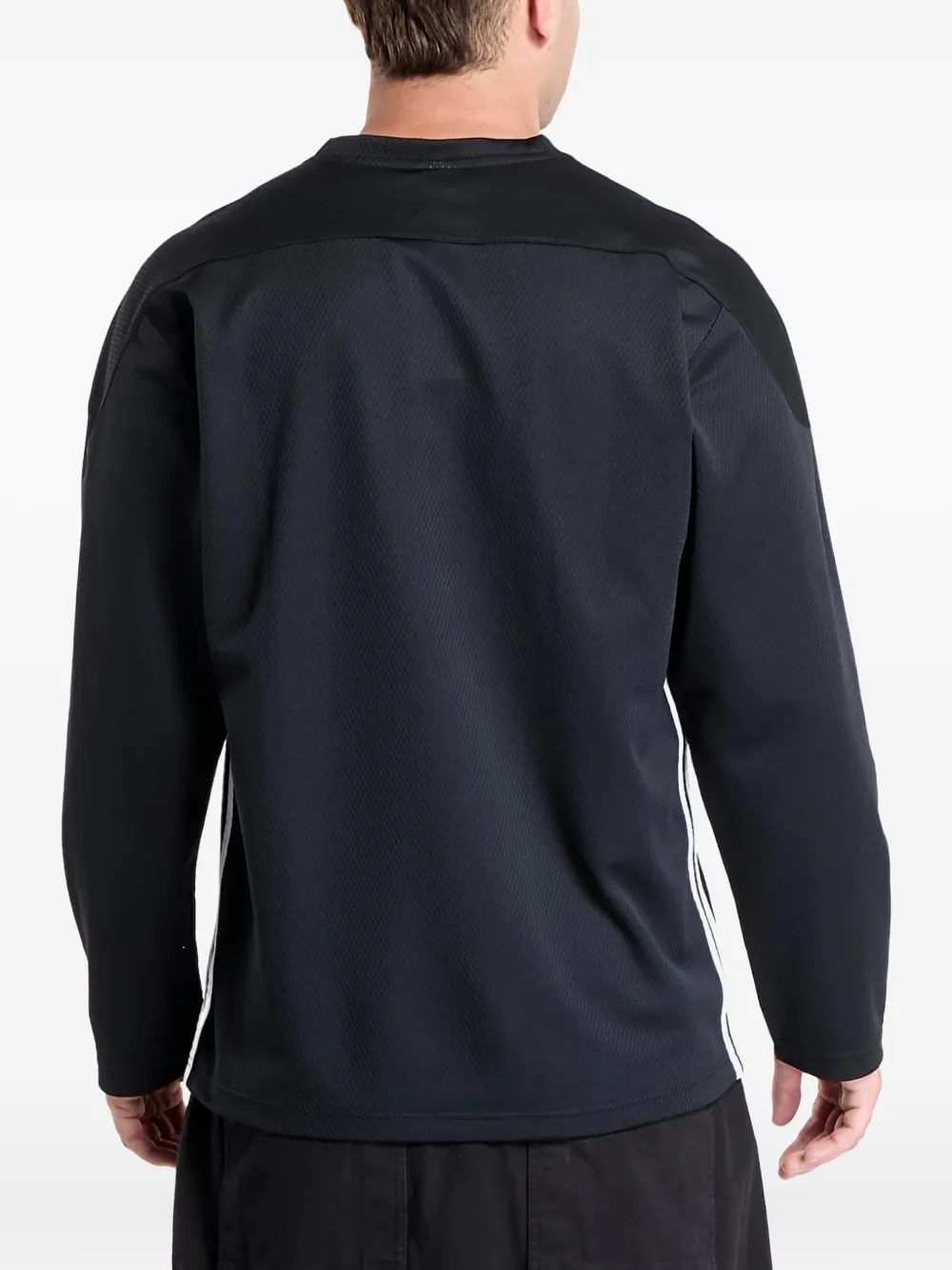 adidas Adicolor mesh T-shirt met logo en lange mouwen Zwart