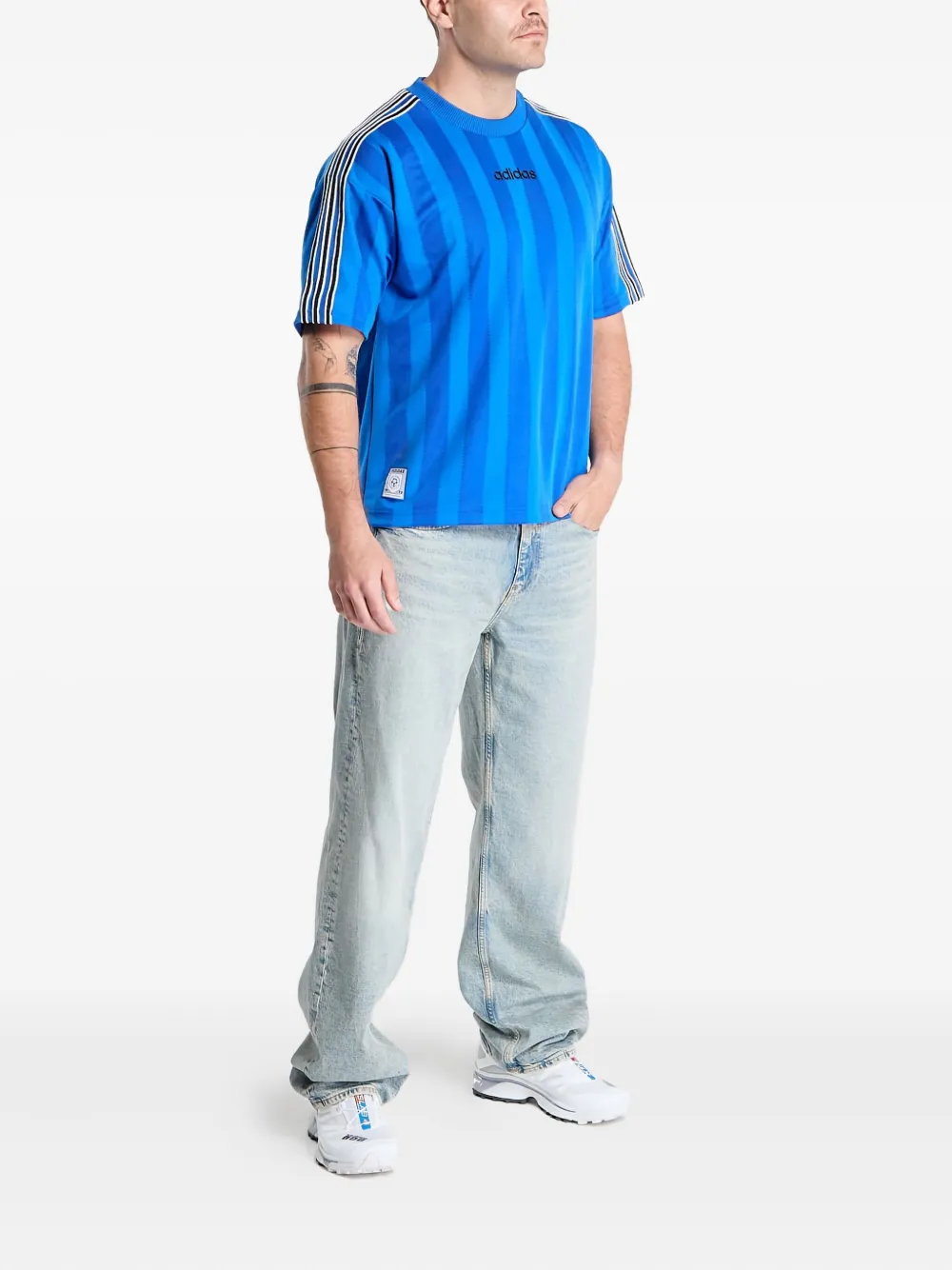 Adidas Gestreepte jersey - Blauw