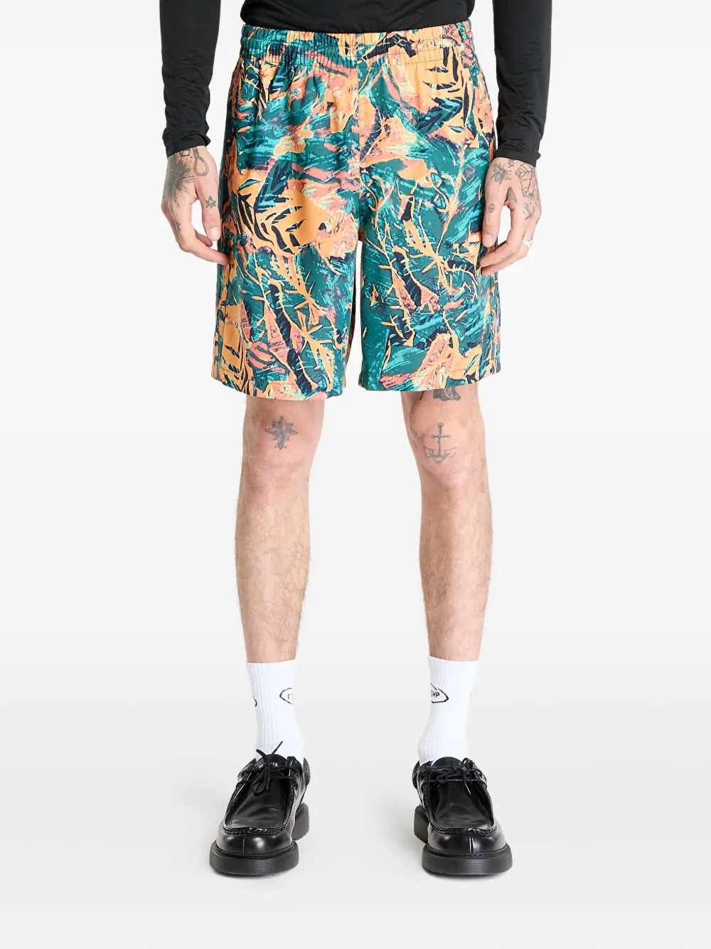 adidas floral-print shorts | Green | Image 1