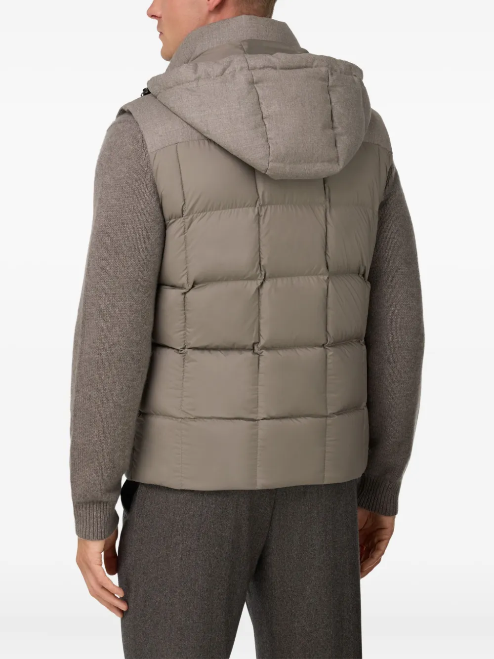 Boggi Milano Bodywarmer met capuchon Beige
