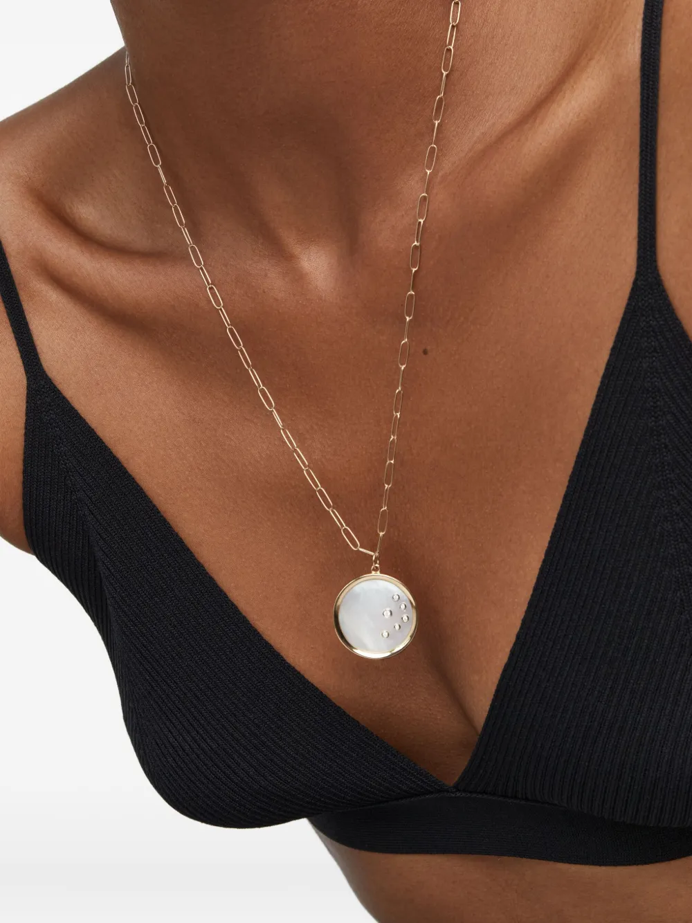 Mateo 14k Yellow-gold Mother-of-pearl Diamond Necklace In Multi