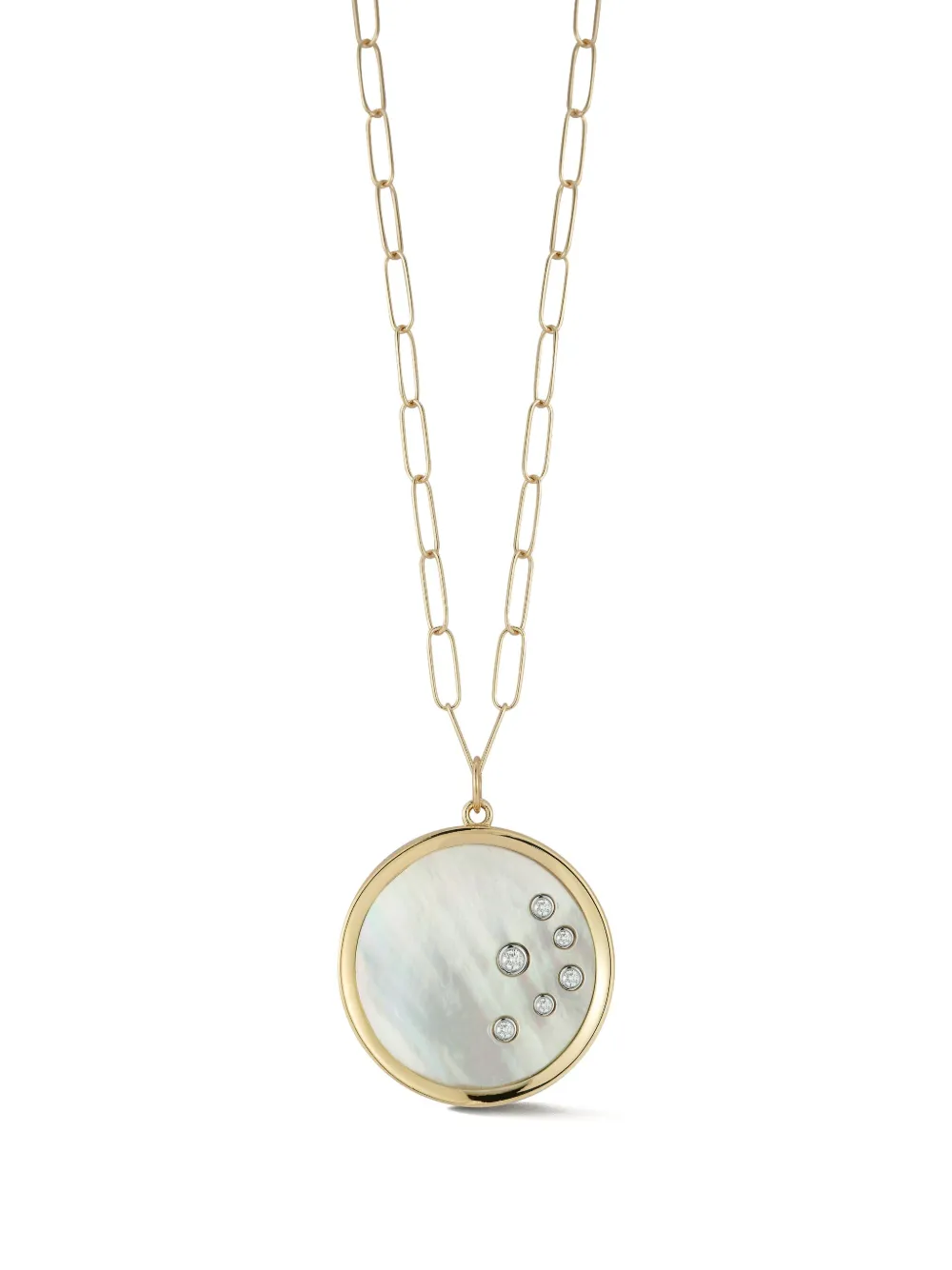Mateo 14k Yellow-gold Mother-of-pearl Diamond Necklace In Multi