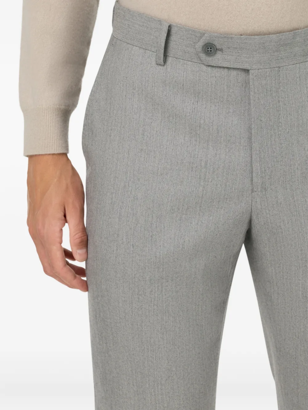 Boggi Milano Pak met opgestikte zak Grijs