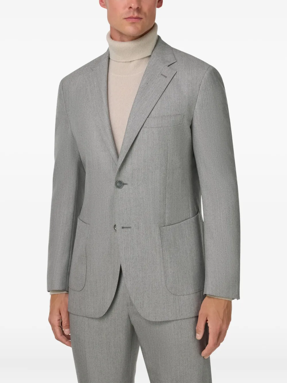 Boggi Milano Pak met opgestikte zak Grijs