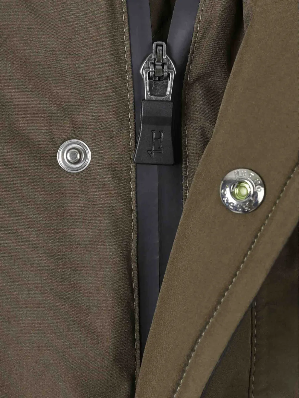 Herno Parka met ritssluiting Groen