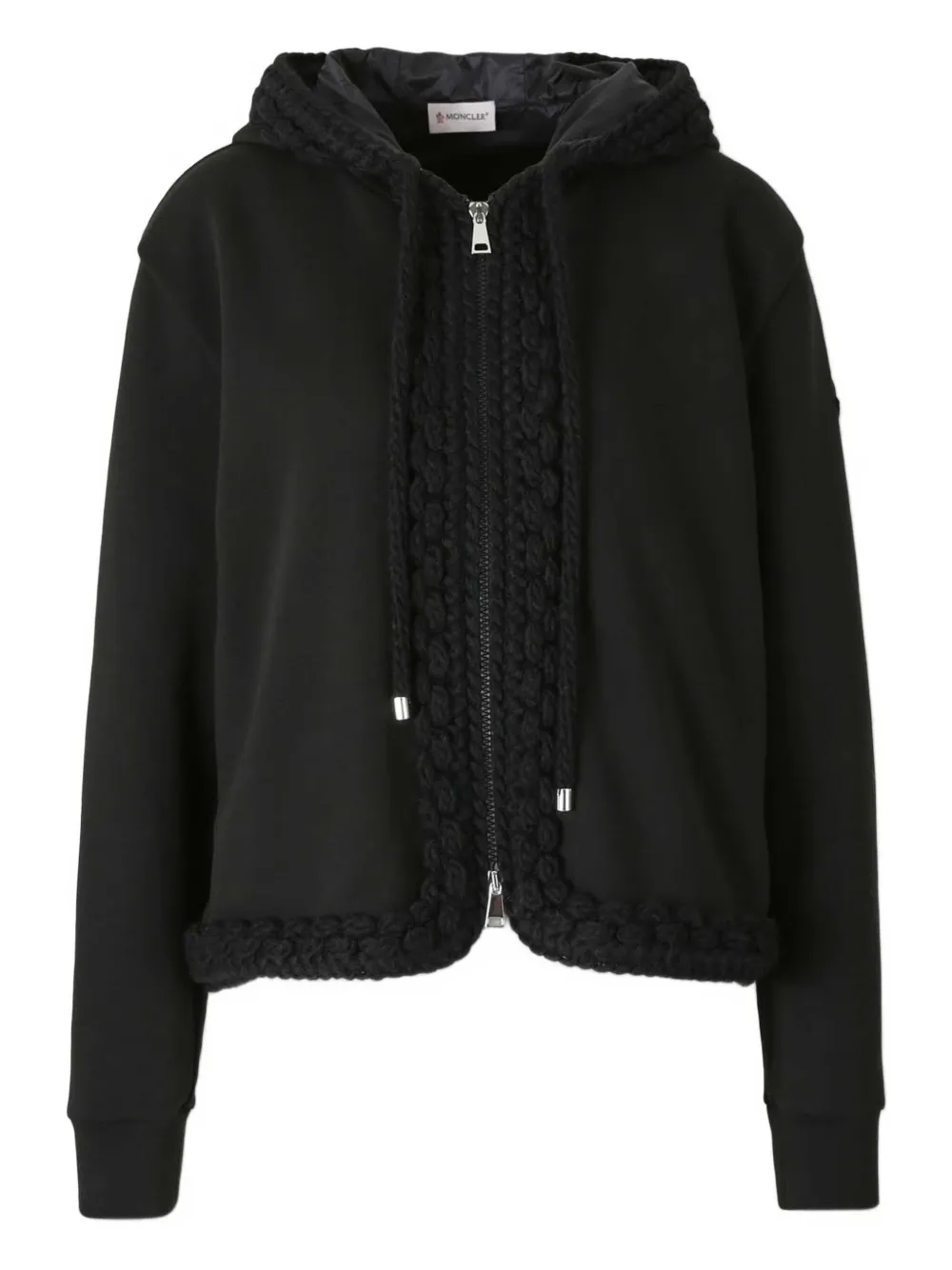 Moncler Zip-up Hoodie In Black
