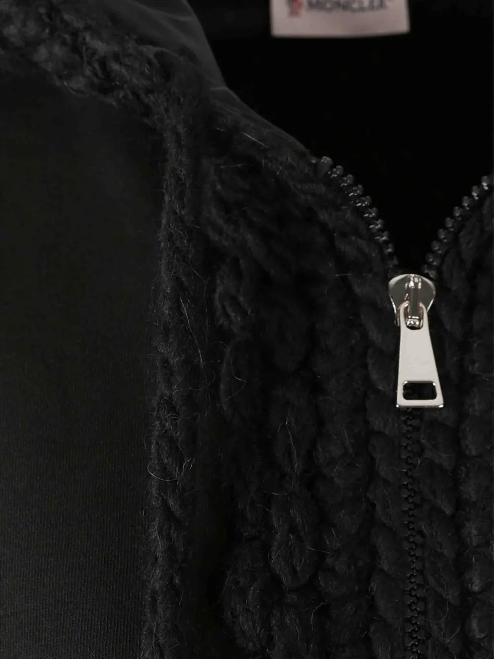 Moncler Zip-up Hoodie In Black