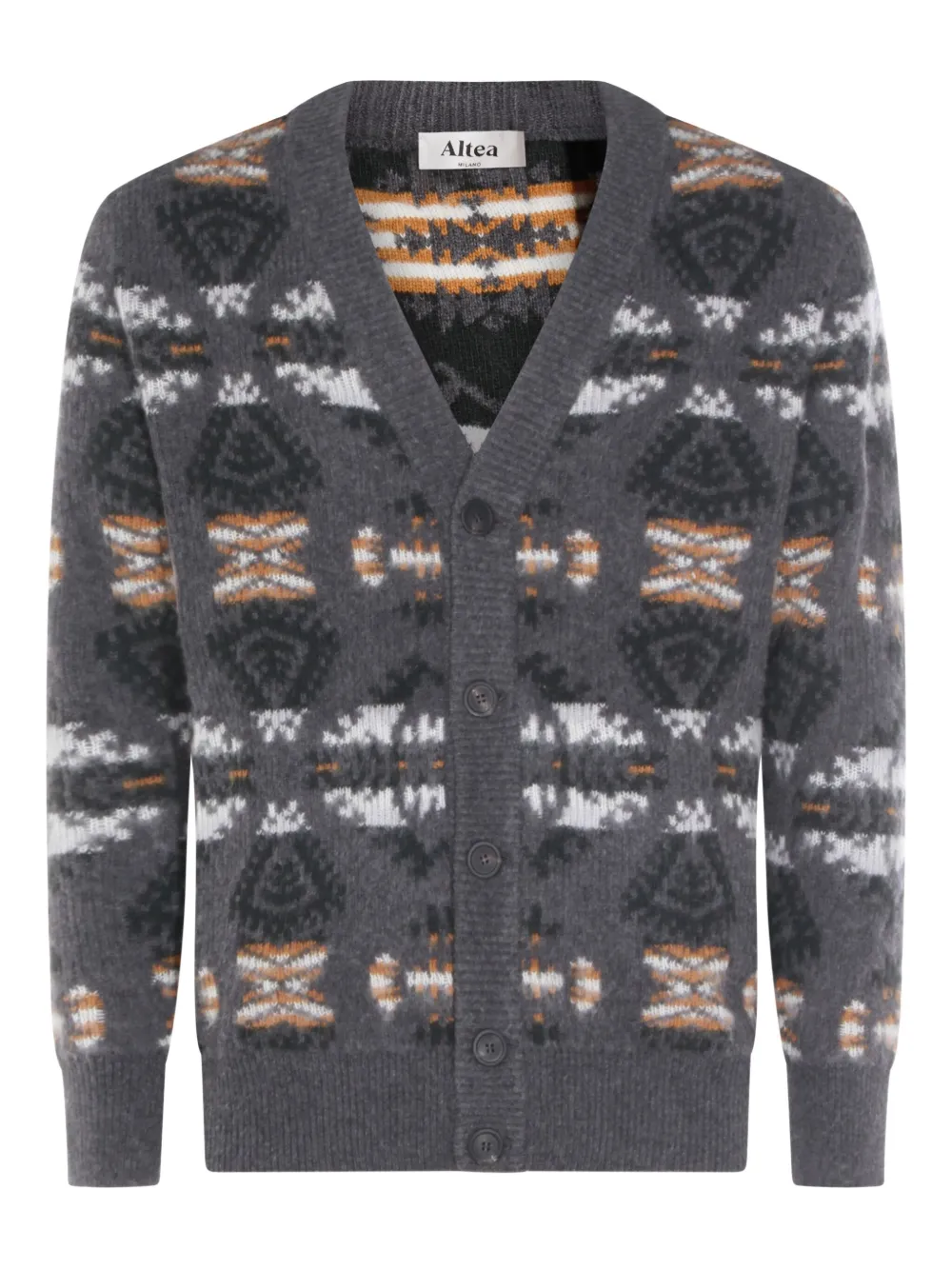 Altea patterned button cardigan | Grey | Image 1