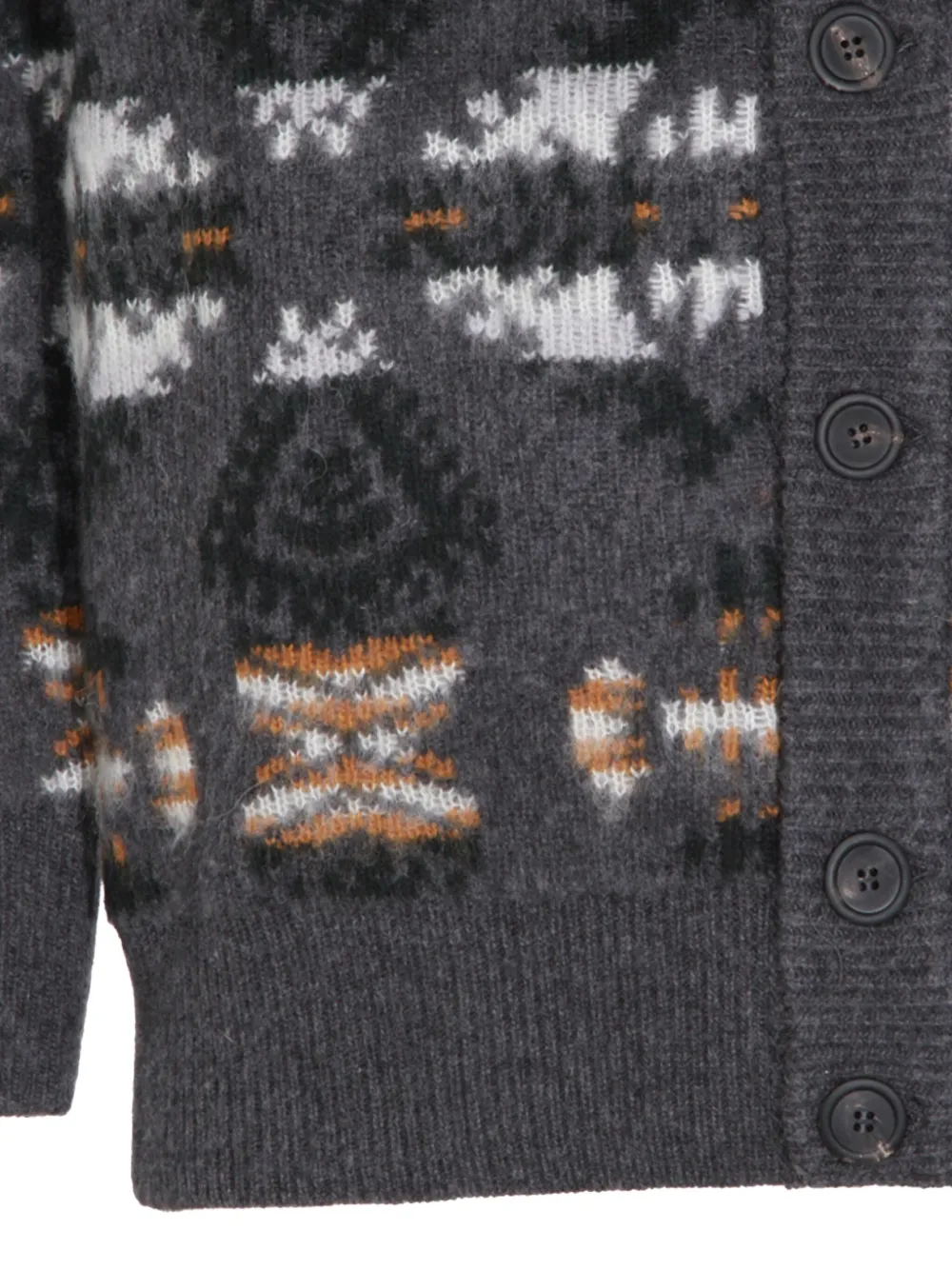 Altea Vest met patroon en knoop Grijs