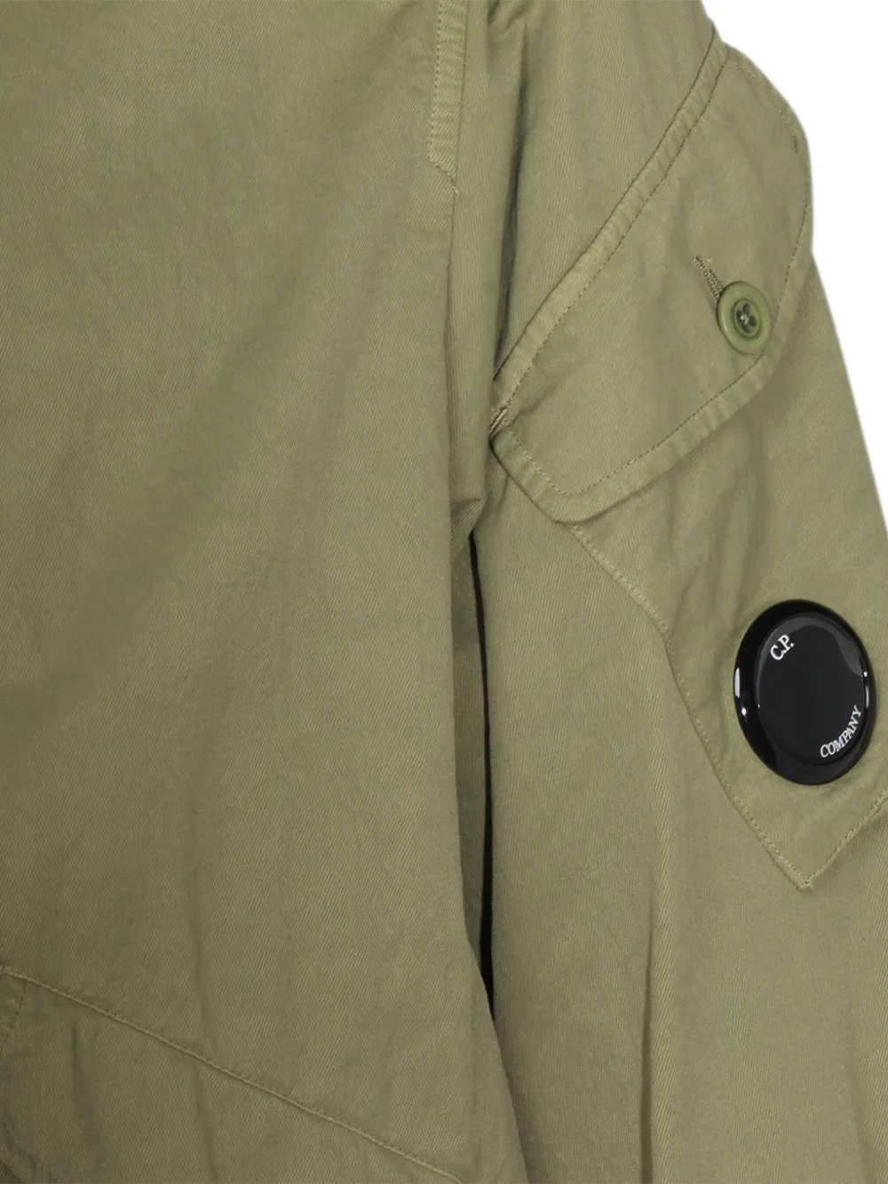C.P. Company Shirtjack met zak en badge Groen