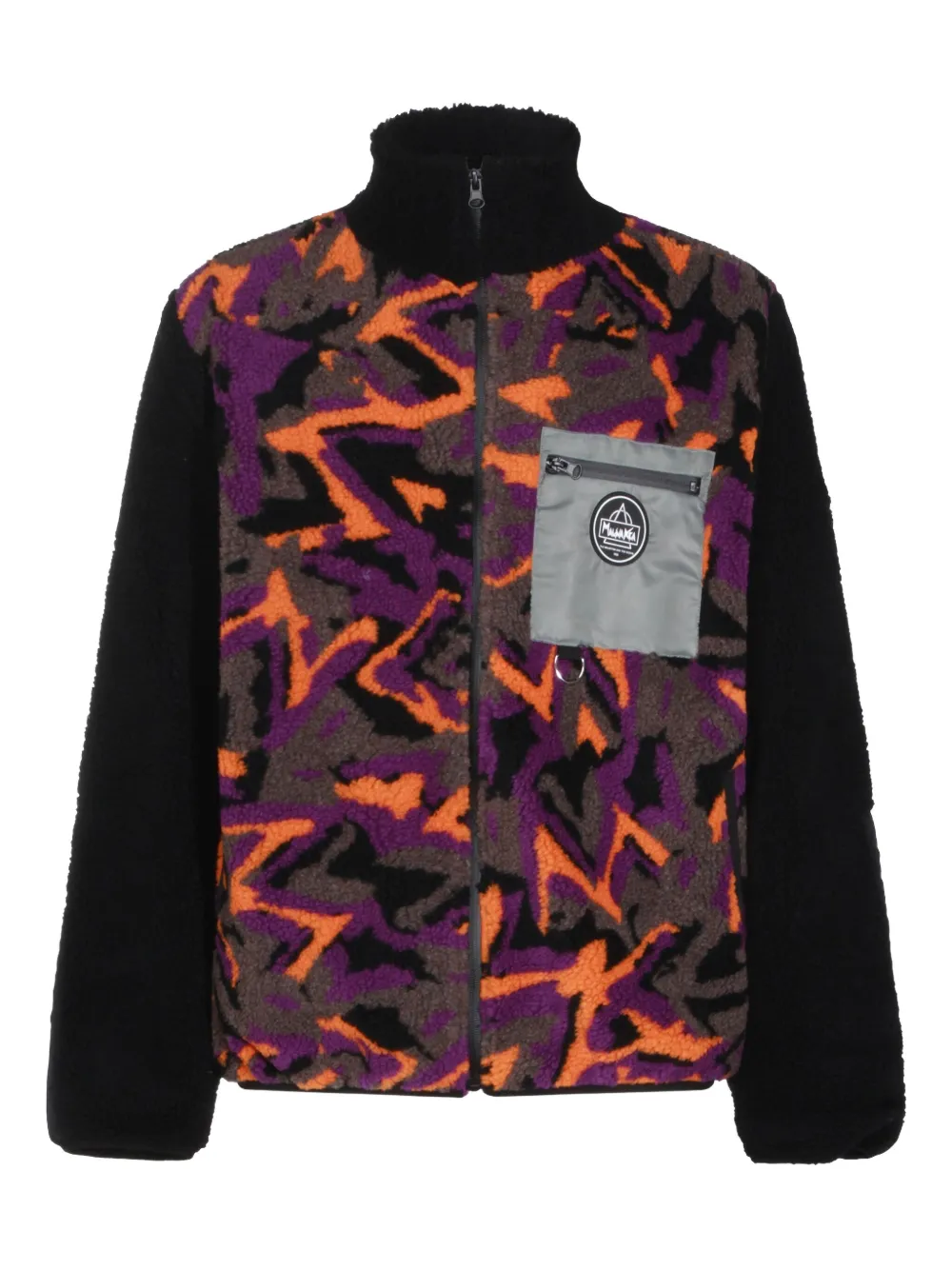 Mauna Kea Versatile Jacket With High Collar And Pockets In Black