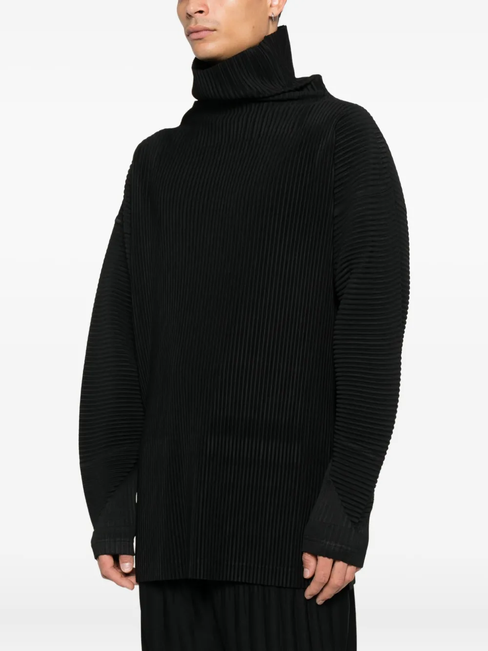 Homme Plissé Issey Miyake T-shirt met col Zwart