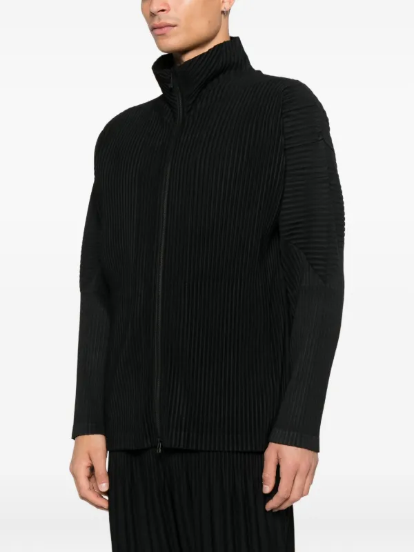 Homme Plissé Issey Miyake ジップ ジャケット | ブラック | FARFETCH JP