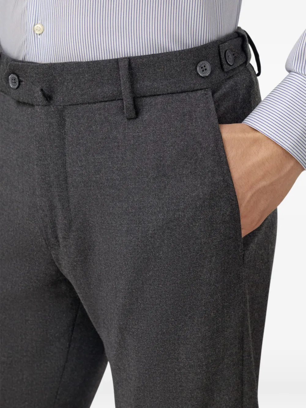 Boggi Milano Broek met knopen Grijs