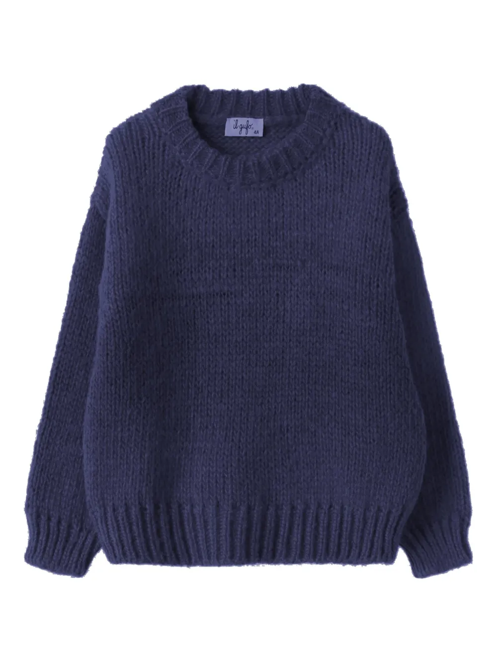 Il Gufo Kids' Crew-neck Sweater In Blue