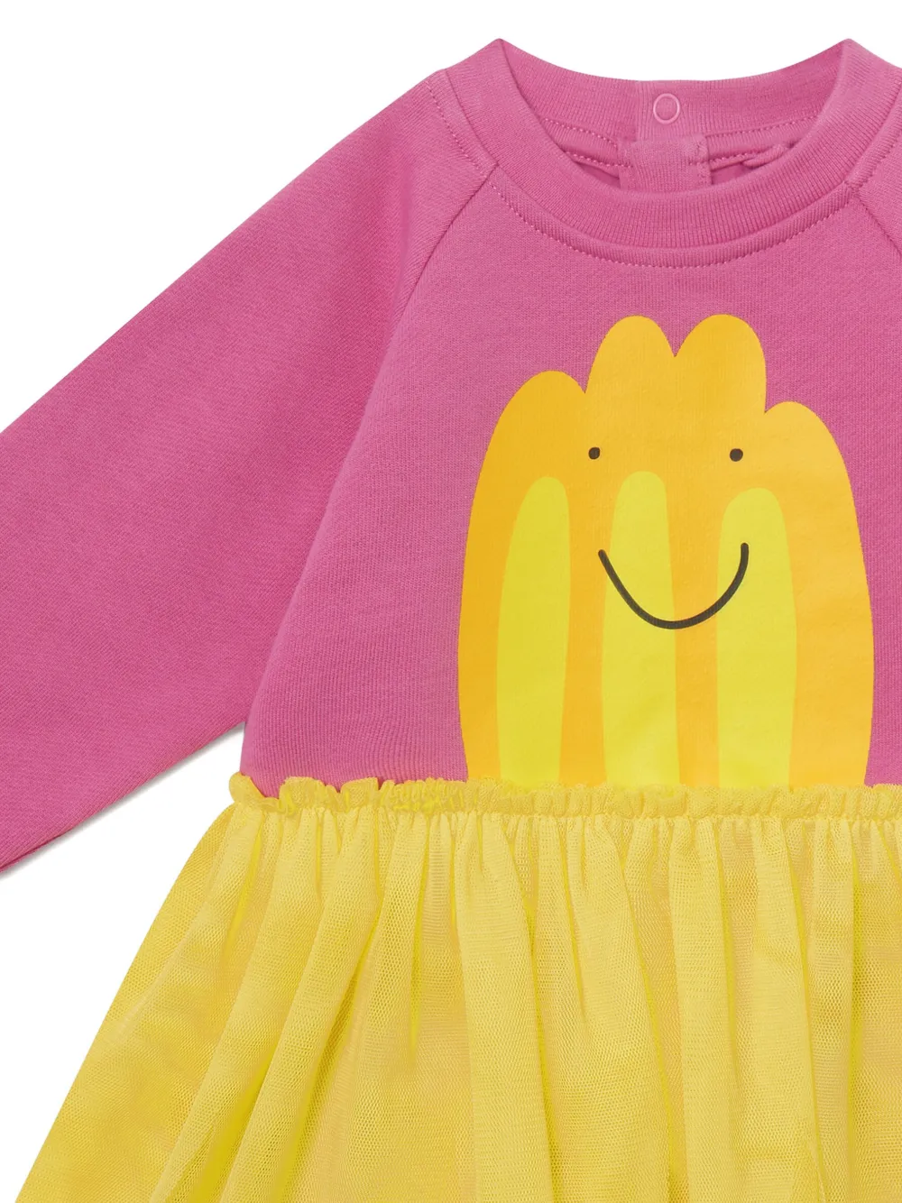 Stella McCartney Kids jelly-print long-sleeve dress Roze