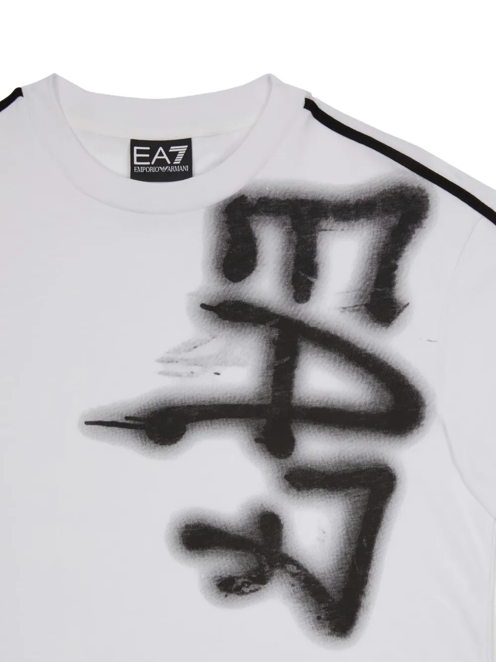 Ea7 Logo-print T-shirt In White