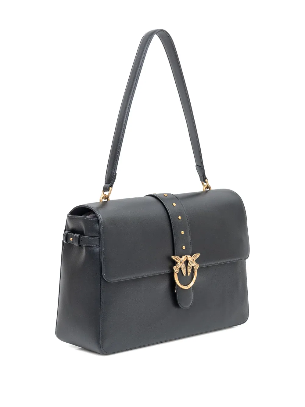 PINKO maxi Love studded shoulder bag - Zwart