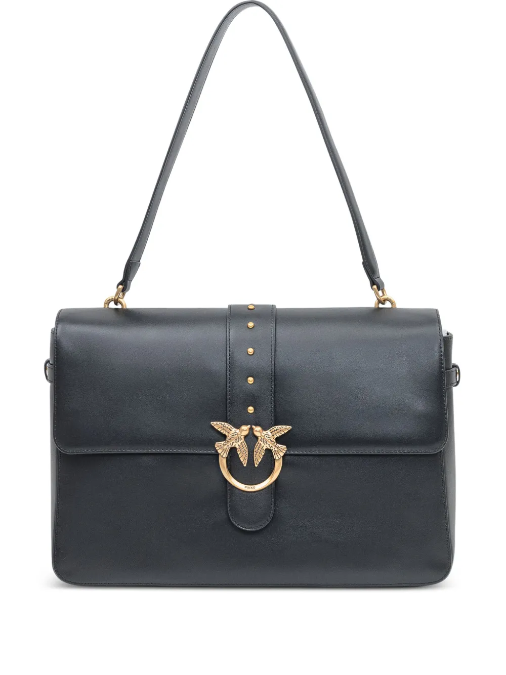 PINKO maxi Love studded shoulder bag - Nero