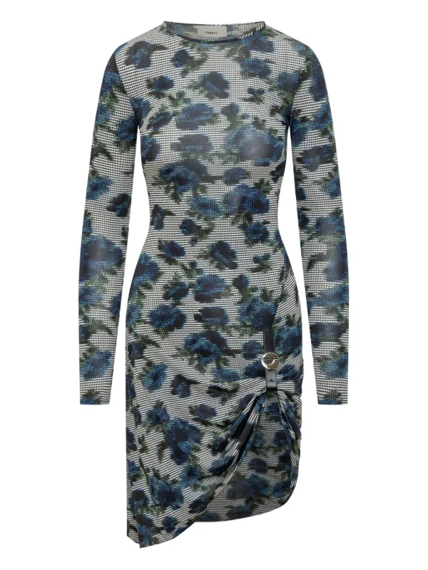 Coperni Floral Knot Midi Dress | Blue