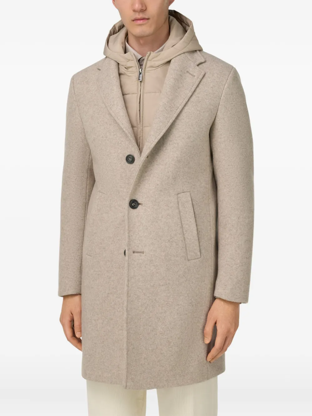 Boggi Milano Gewatteerde jas Beige