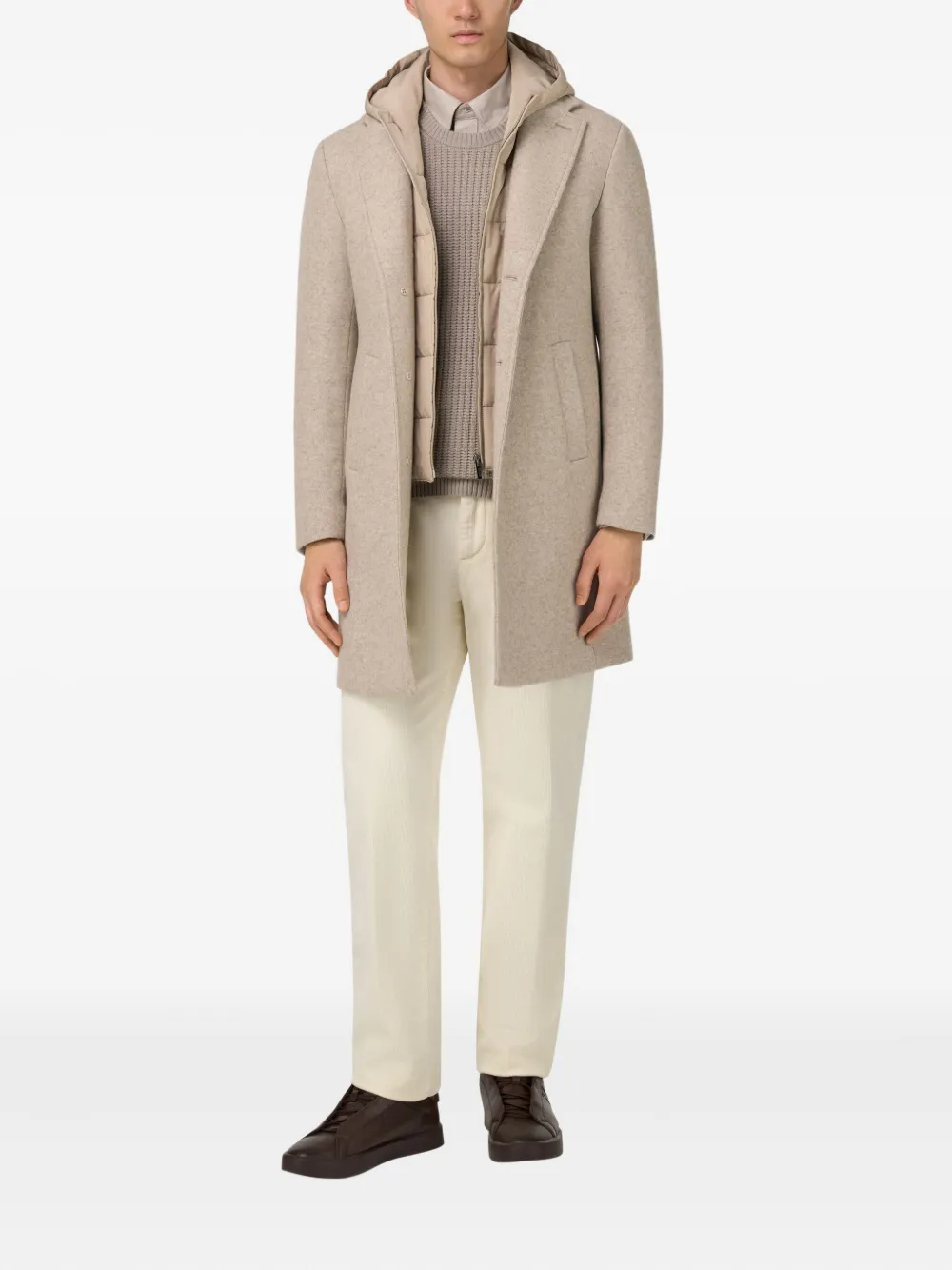 Boggi Milano Gewatteerde jas - Beige