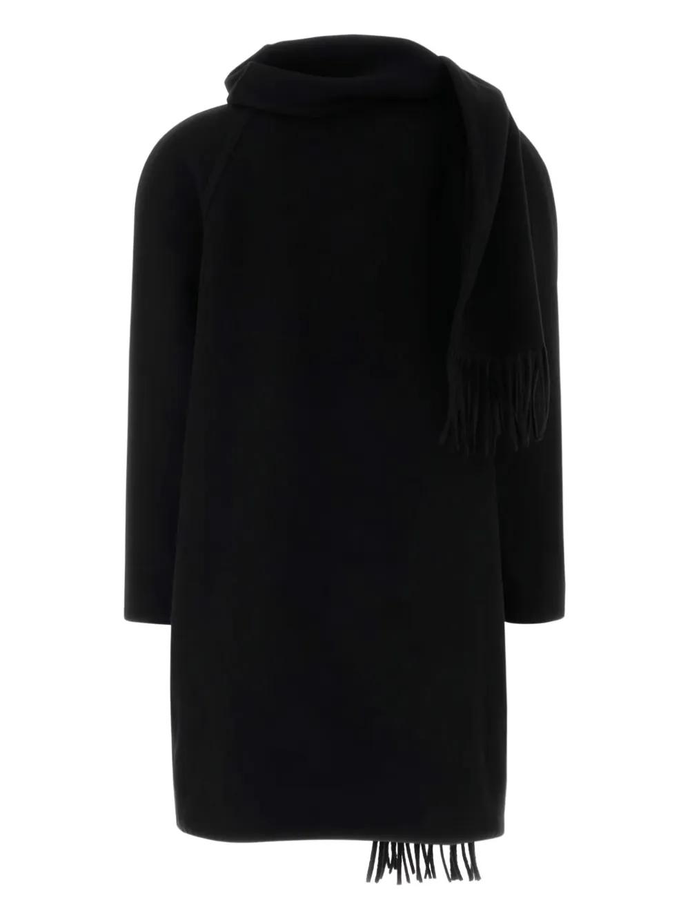 Balenciaga Jas met franje detail - Zwart