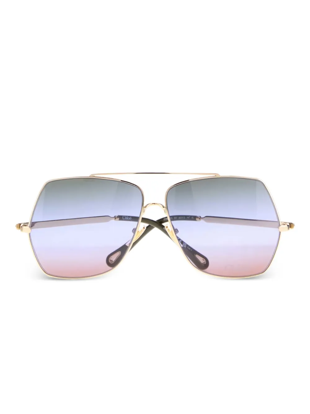 Chloé Aly geometric-frame sunglasses | Gold | Image 1