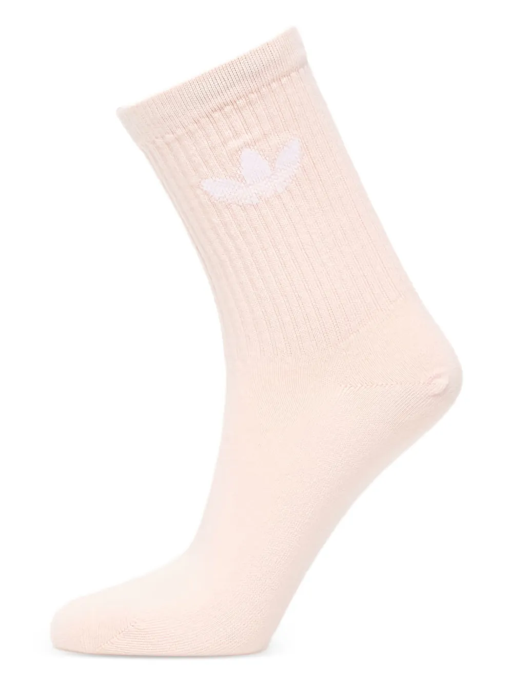 adidas Drie paar halfshoge sokken met tie-dye print Beige