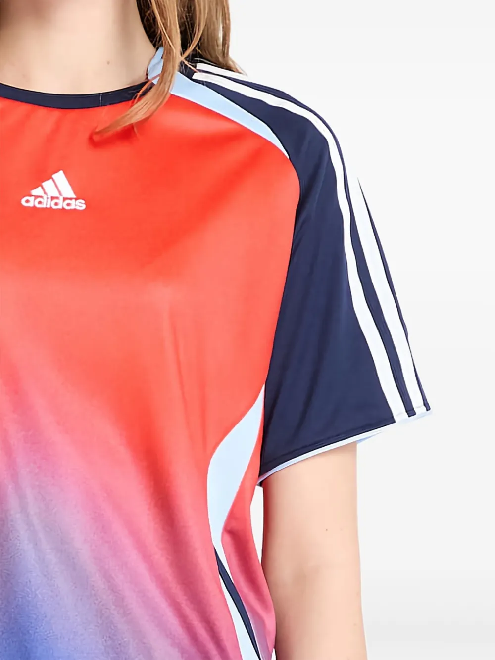 adidas Jersey met tie-dye print Rood