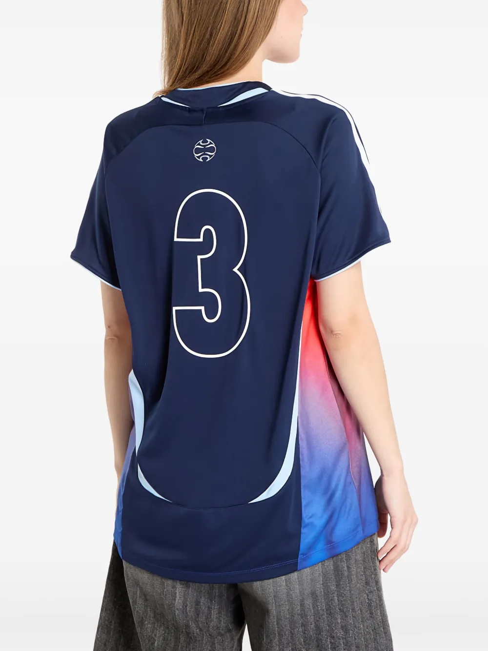 adidas Jersey met tie-dye print Rood