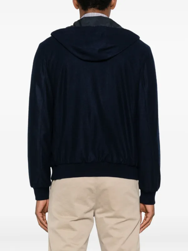 Fedeli フーデッド ジップジャケット | ブルー | FARFETCH JP