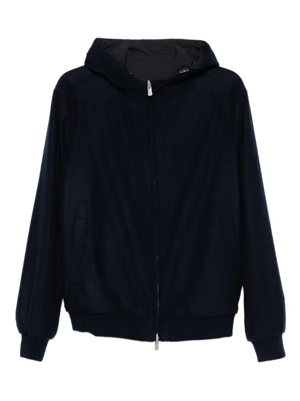 Fedeli フーデッド ジップジャケット | ブルー | FARFETCH JP