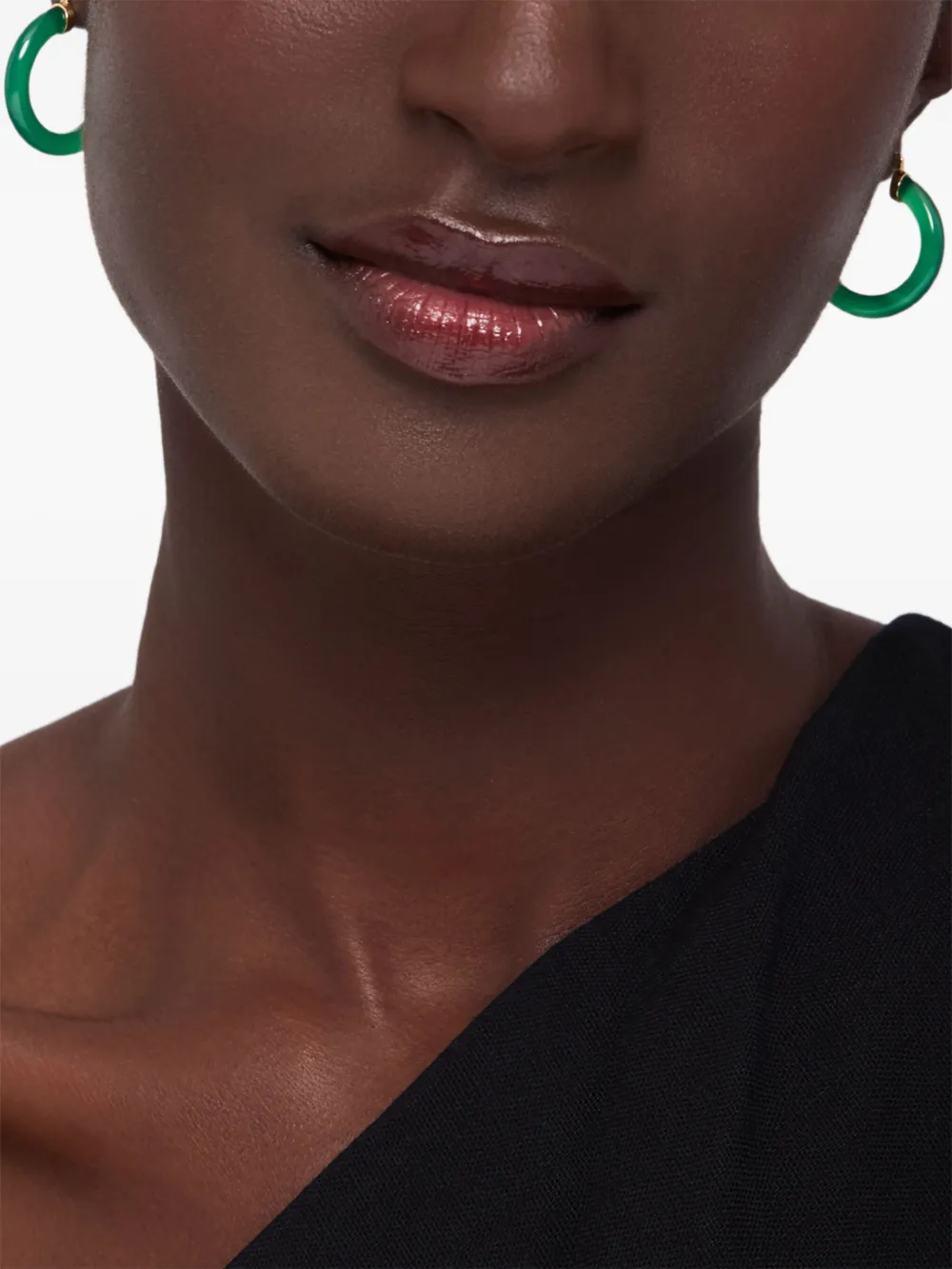 Mateo arracadas en oro amarillo de 14kt con calcedonia | Joyas de lujo | Image 2