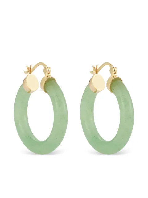 Mateo 14K yellow gold Jade Donut hoop earrings