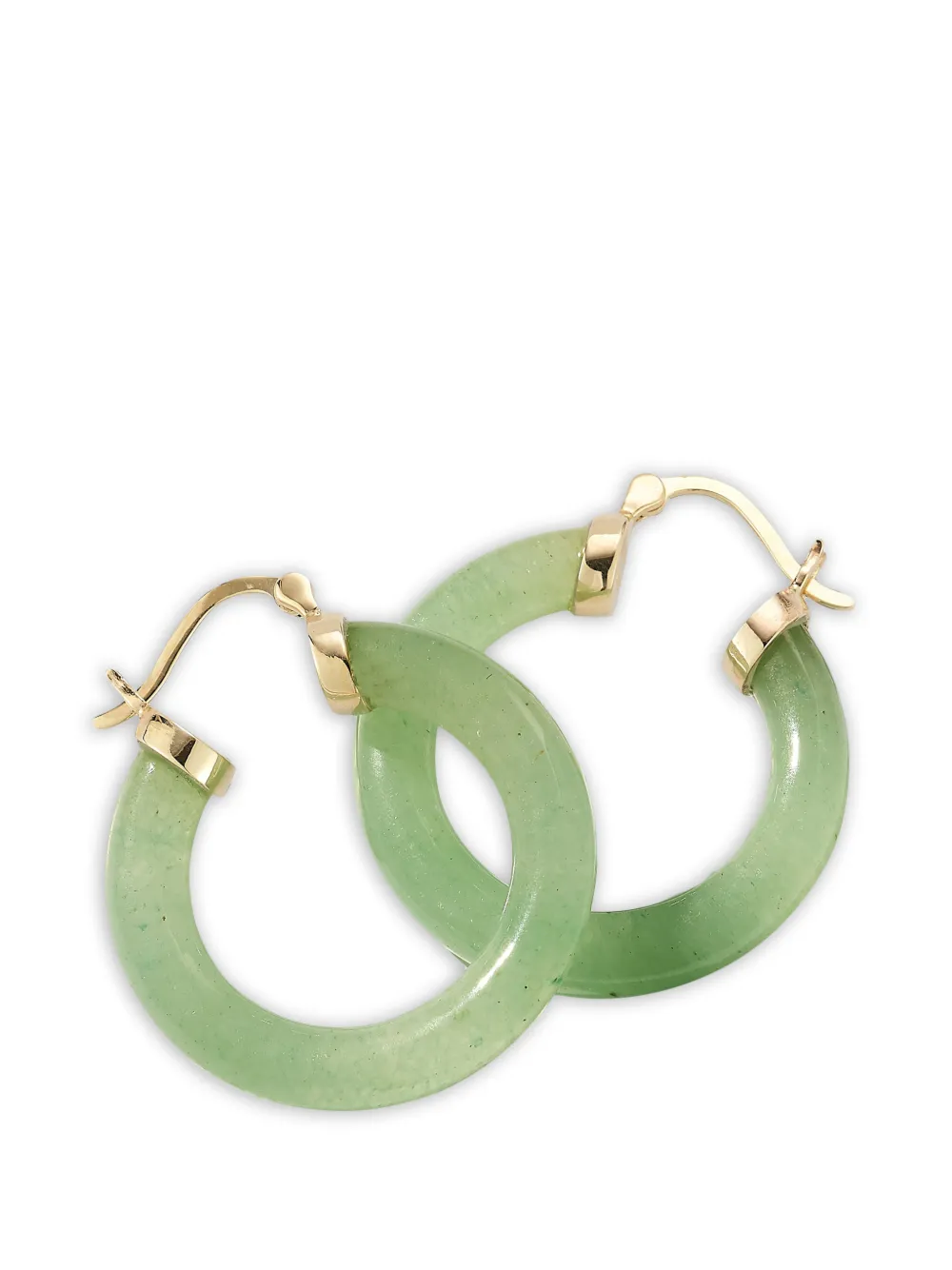  Mateo Jade Donut Hoop Earrings - Green 