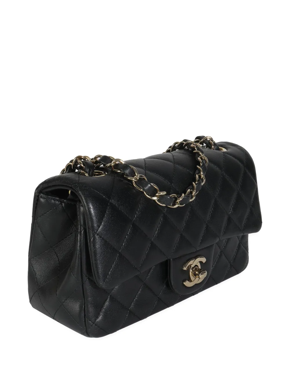 CHANEL Pre-owned 2021-2023 Mini Flap Quilted-leather Shoulder Bag In Black