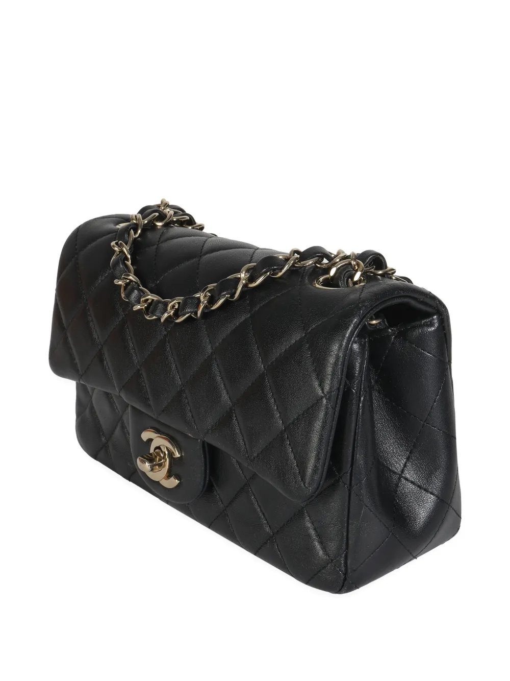 CHANEL Pre-owned 2021-2023 Mini Flap Quilted-leather Shoulder Bag In Black