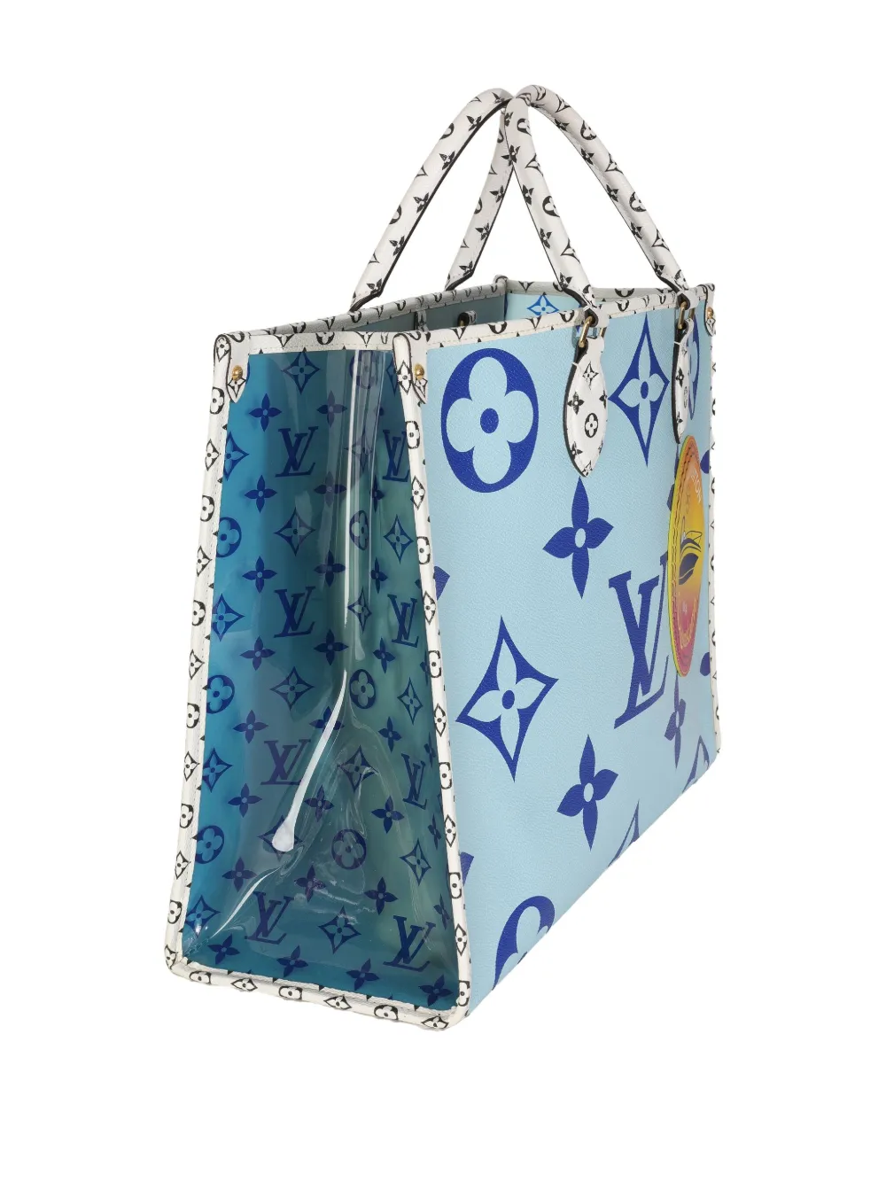 LOUIS VUITTON Pre-owned 2019 Onthego Queenstown Gm Tote Bag In Blue