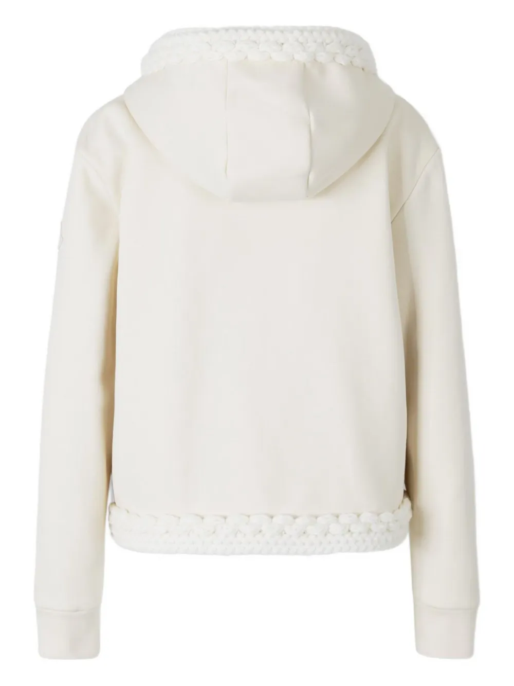 Moncler Zip-up Drawstring Hoodie In Neutral