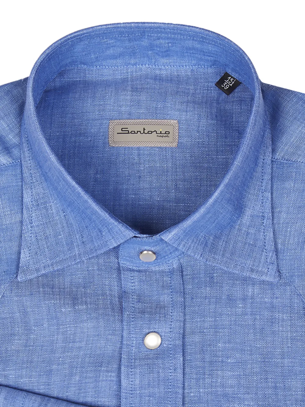  Sartorio Napoli Camisa Con Botones - Azul 