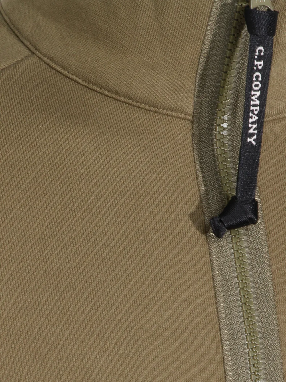 C.P. Company Sweater met halve rits Groen