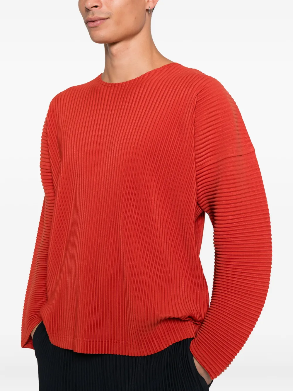 Homme Plissé Issey Miyake Geplooid T-shirt Rood