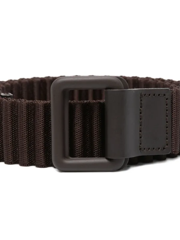 Homme Plissé Issey Miyake Pleated square-buckle Belt | Brown