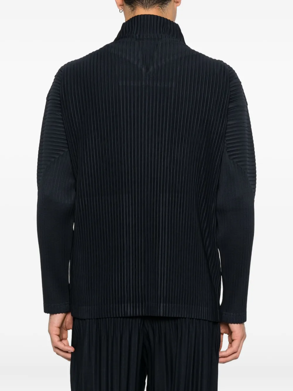 Homme Plissé Issey Miyake Geplooid jack met rits Blauw
