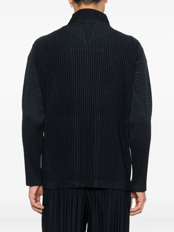 Homme Plissé Issey Miyake ジップ プリーツジャケット | ブラック
